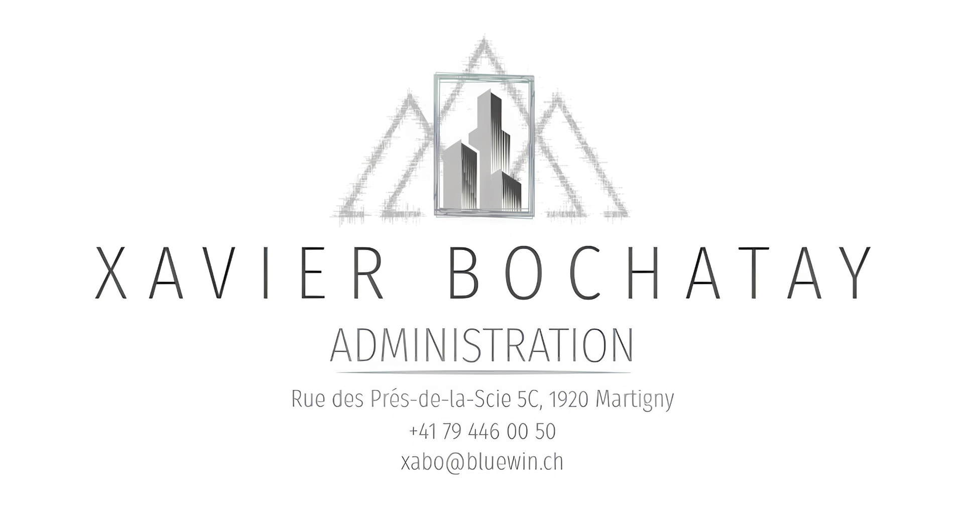 Logo Xavier Bochatay Administration, régie immobilière à Martigny